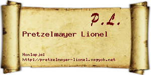 Pretzelmayer Lionel névjegykártya